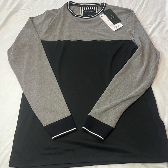 Denim & Flower Black and Gray Long Sleeve Tee - Picture 2 of 5